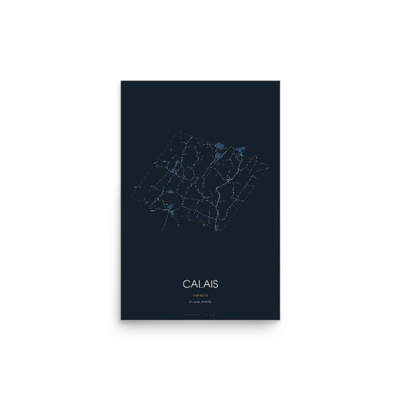 Calais Street Map Poster · Midnight