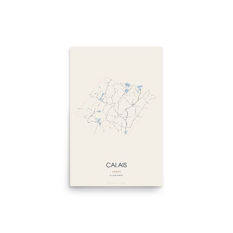 Calais Street Map Poster · Linen