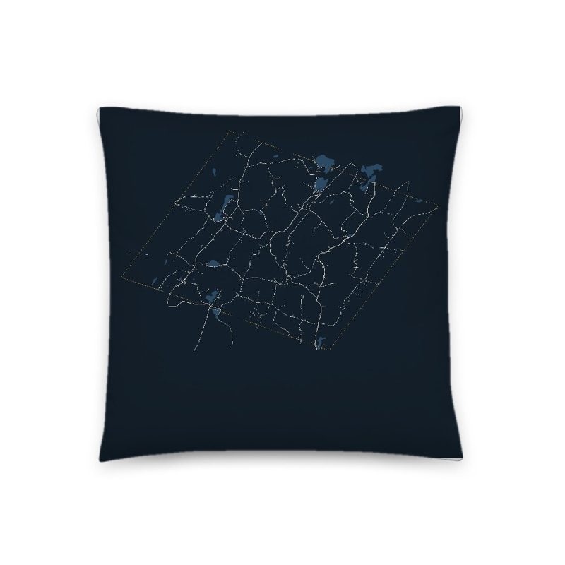 Calais Map Throw Pillow