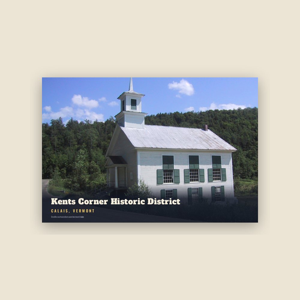 Calais Kents Corner Historic District Postcard