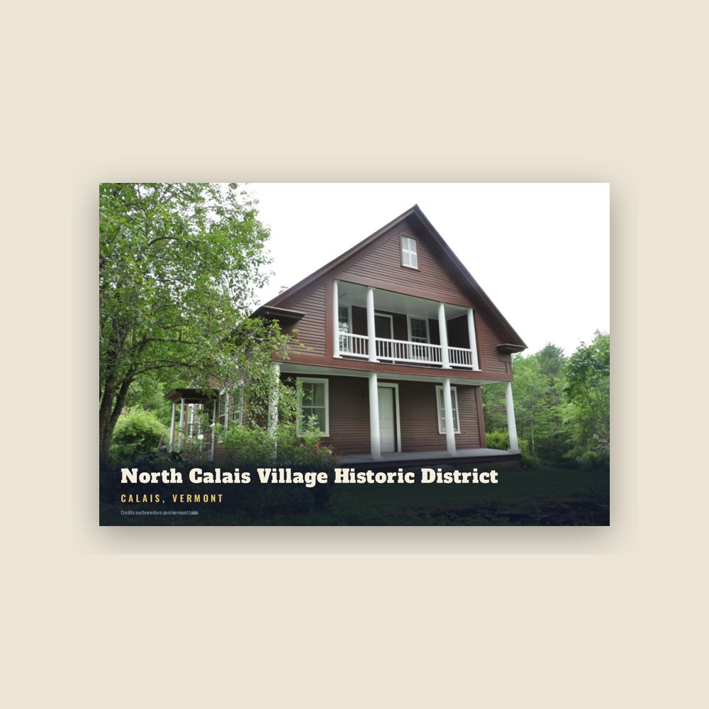 Calais North Calais Village Historic District Postcard