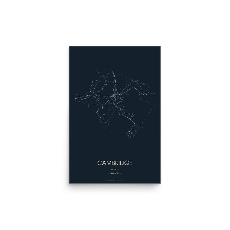 Cambridge Street Map Poster · Midnight