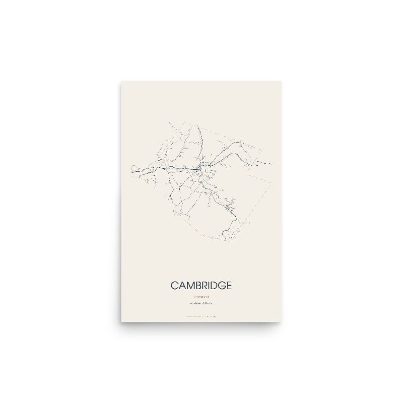 Cambridge Street Map Poster · Linen