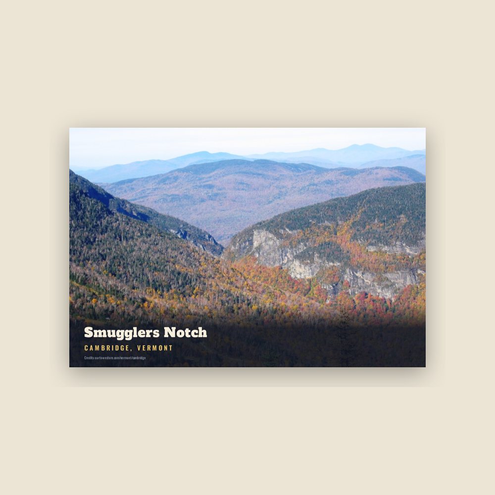Cambridge Smugglers Notch Postcard