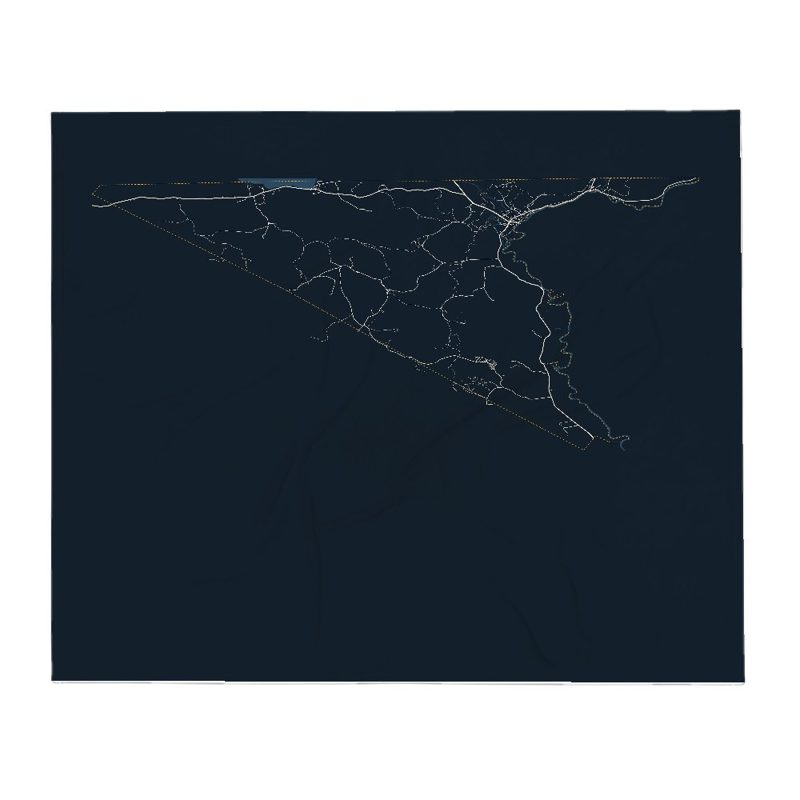 Canaan Street Map Throw Blanket