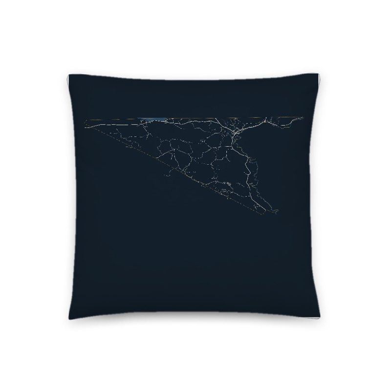 Canaan Map Throw Pillow