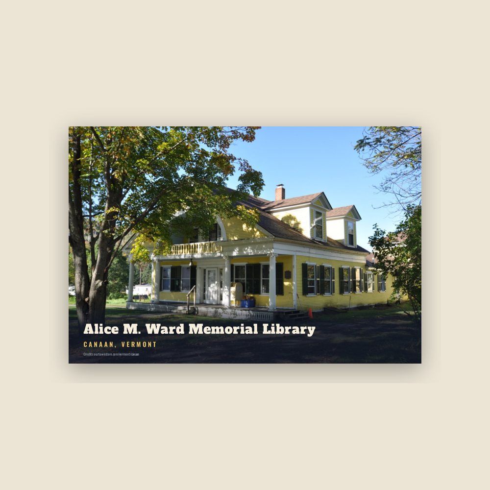 Canaan Alice M. Ward Memorial Library Postcard