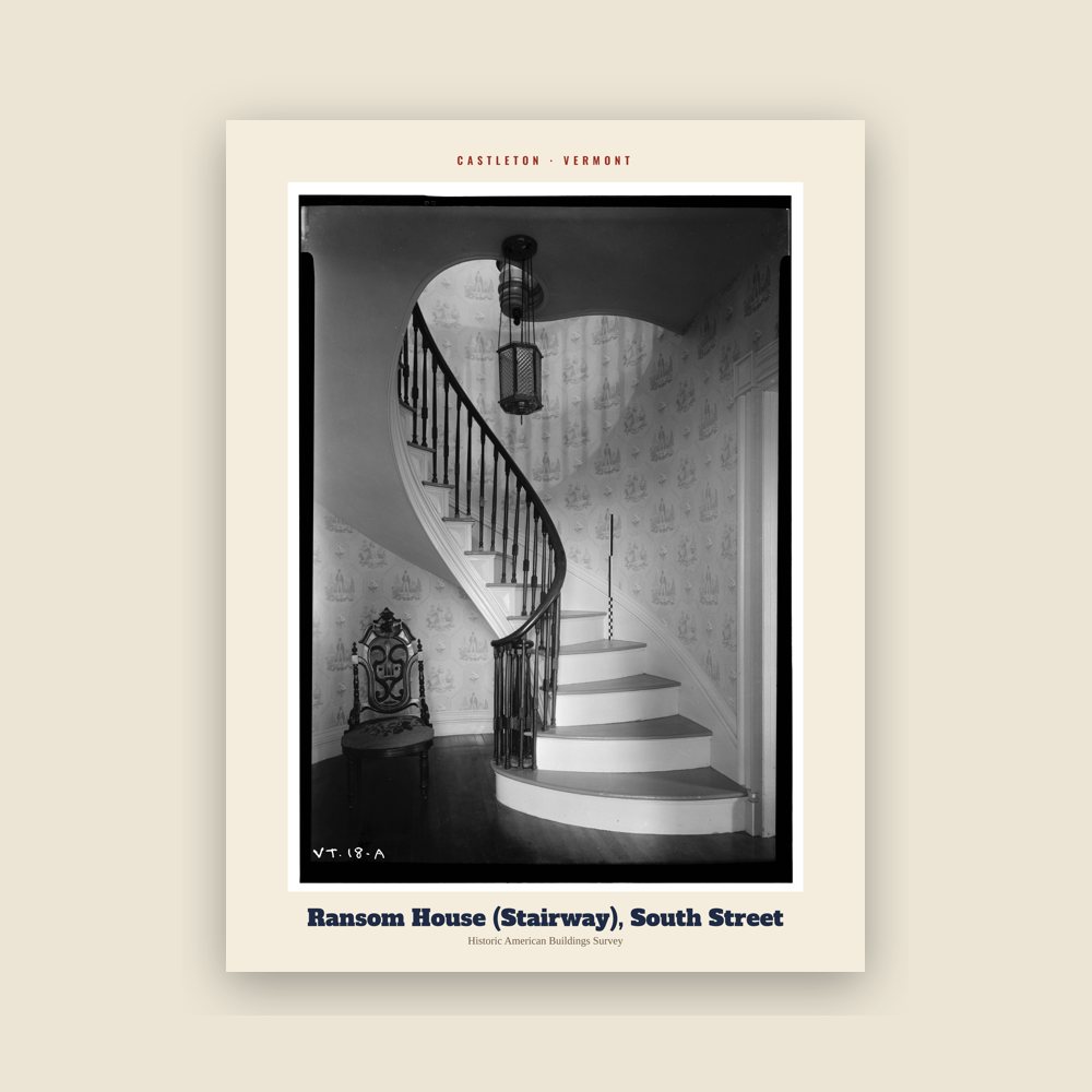 Castleton Ransom House (Stairway), South Street Archive Print