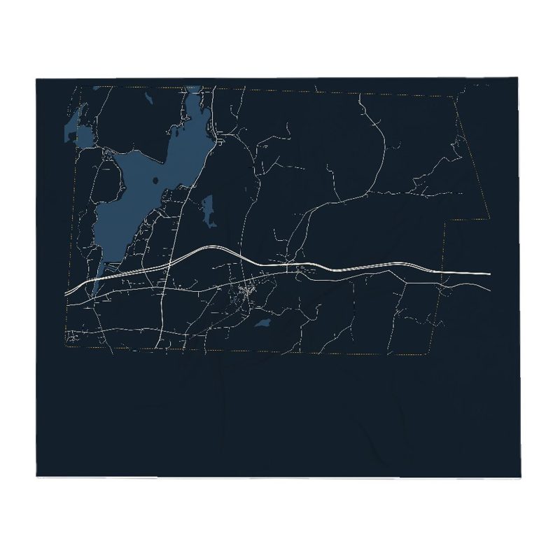 Castleton Street Map Throw Blanket
