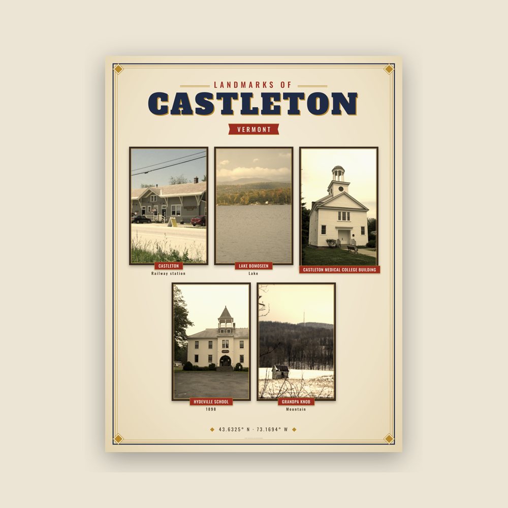 Castleton Landmarks Photo Poster