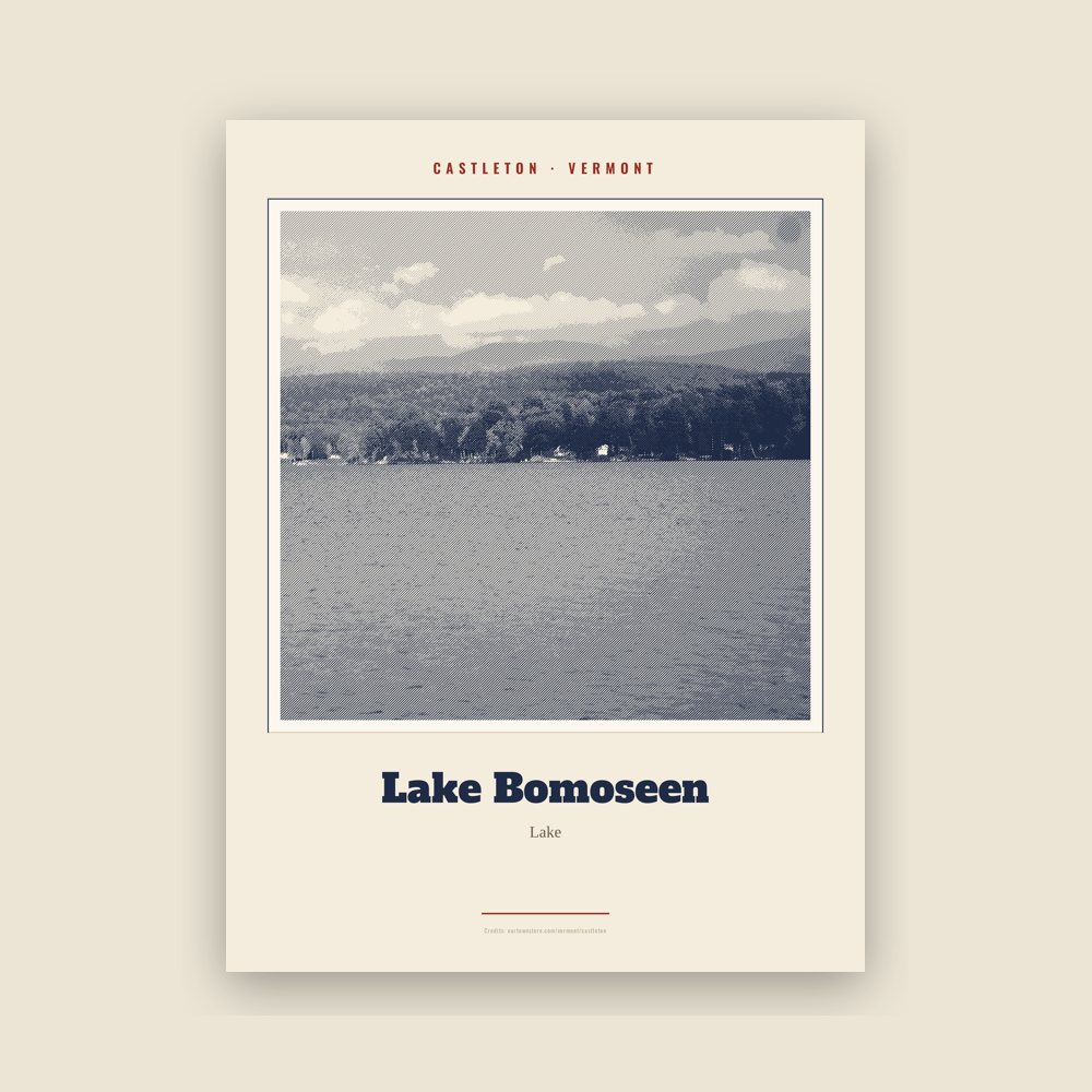 Castleton Lake Bomoseen Landmark Print
