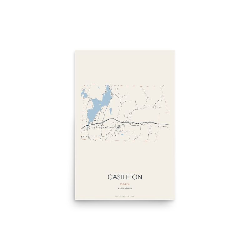 Castleton Street Map Poster · Linen
