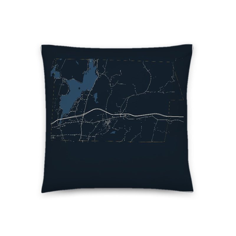 Castleton Map Throw Pillow