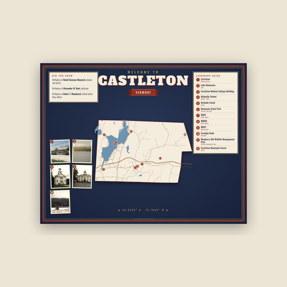 Castleton Map Placemat