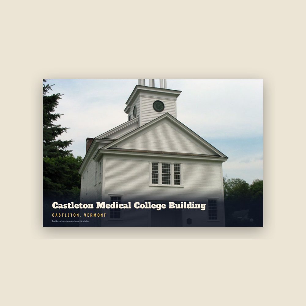 Castleton Castleton Medical College Building Postcard
