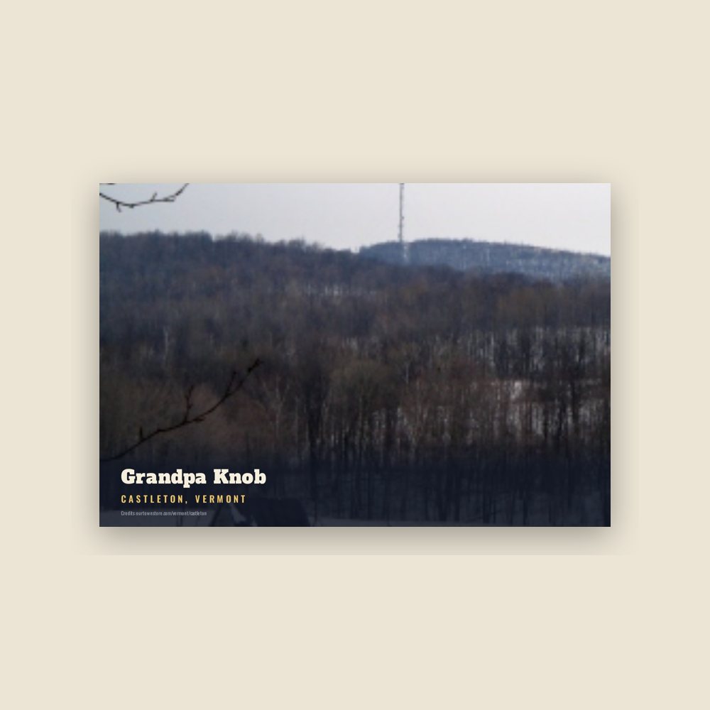 Castleton Grandpa Knob Postcard