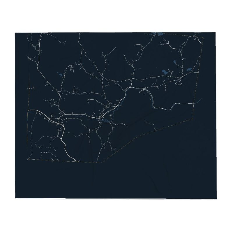 Cavendish Street Map Throw Blanket