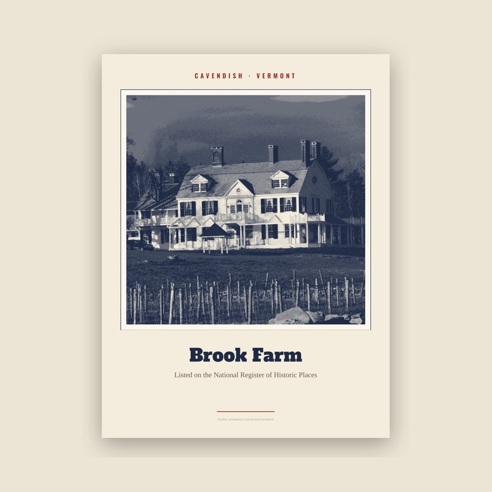 Cavendish Brook Farm Landmark Print