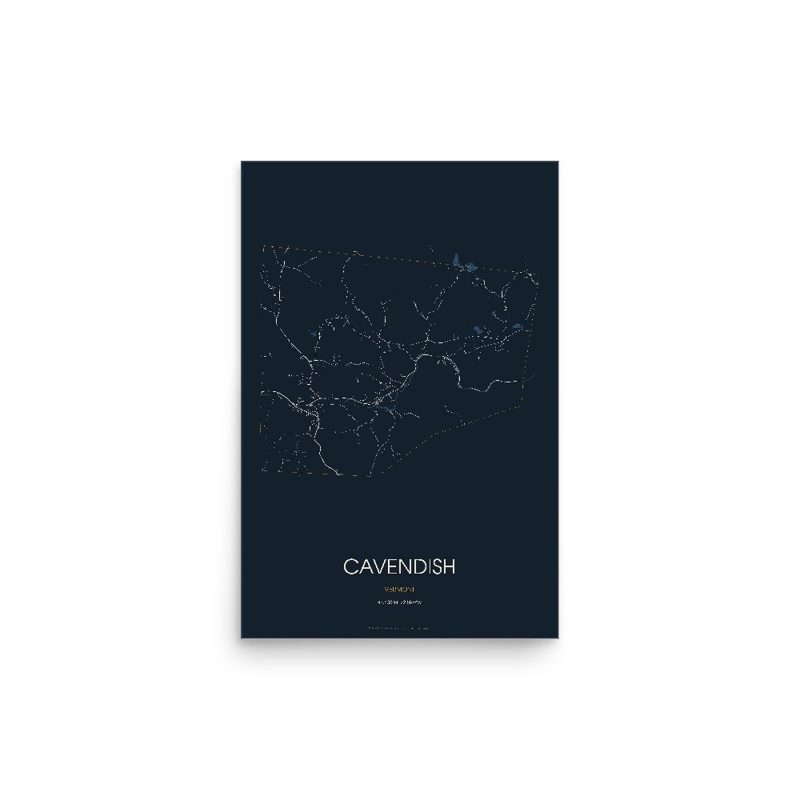 Cavendish Street Map Poster · Midnight