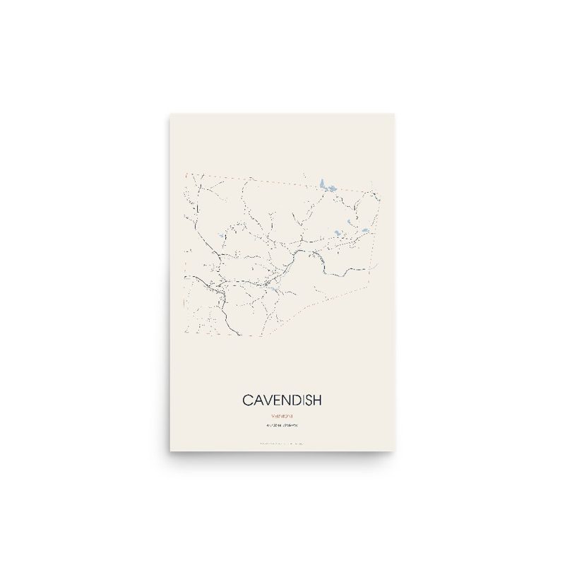 Cavendish Street Map Poster · Linen