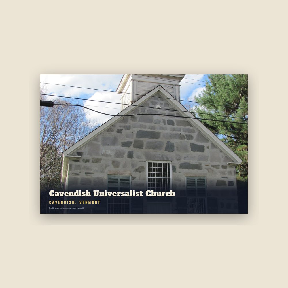 Cavendish Cavendish Universalist Church Postcard
