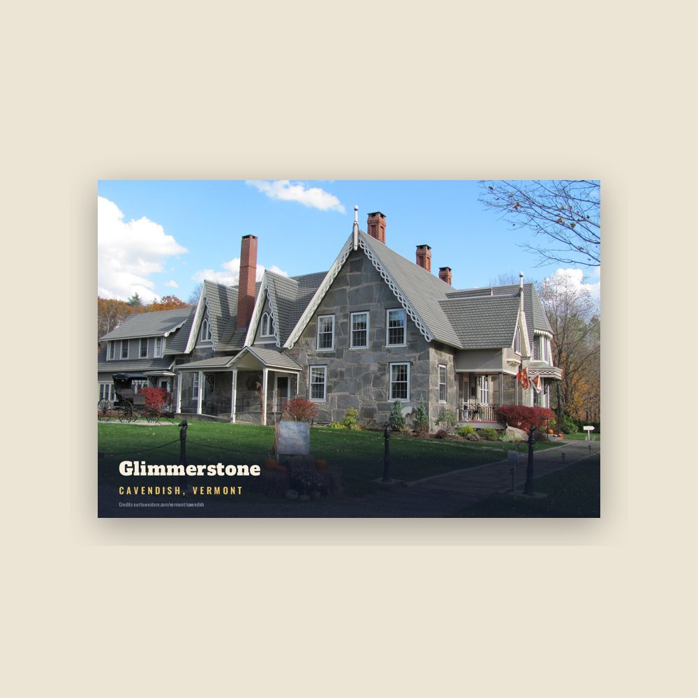 Cavendish Glimmerstone Postcard