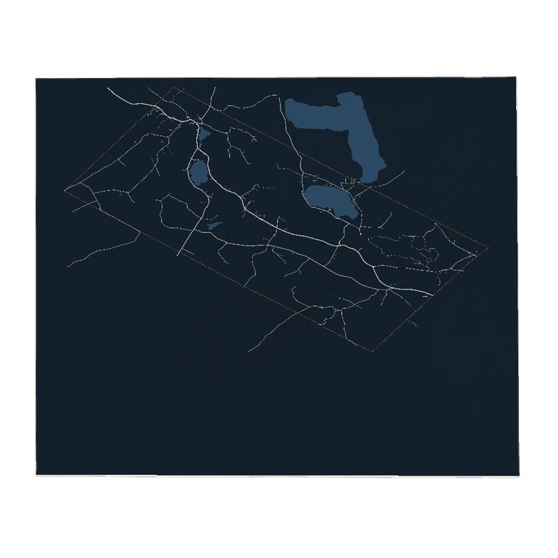 Charleston Street Map Throw Blanket