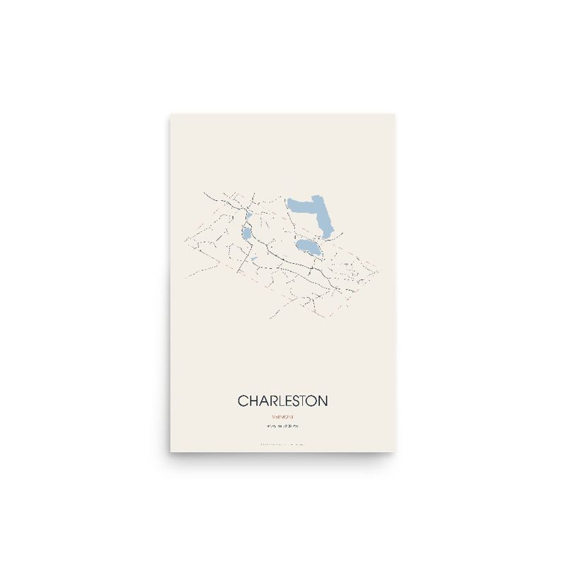 Charleston Street Map Poster · Linen