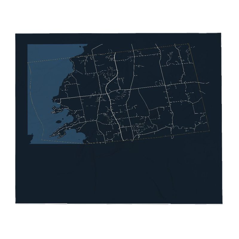 Charlotte Street Map Throw Blanket