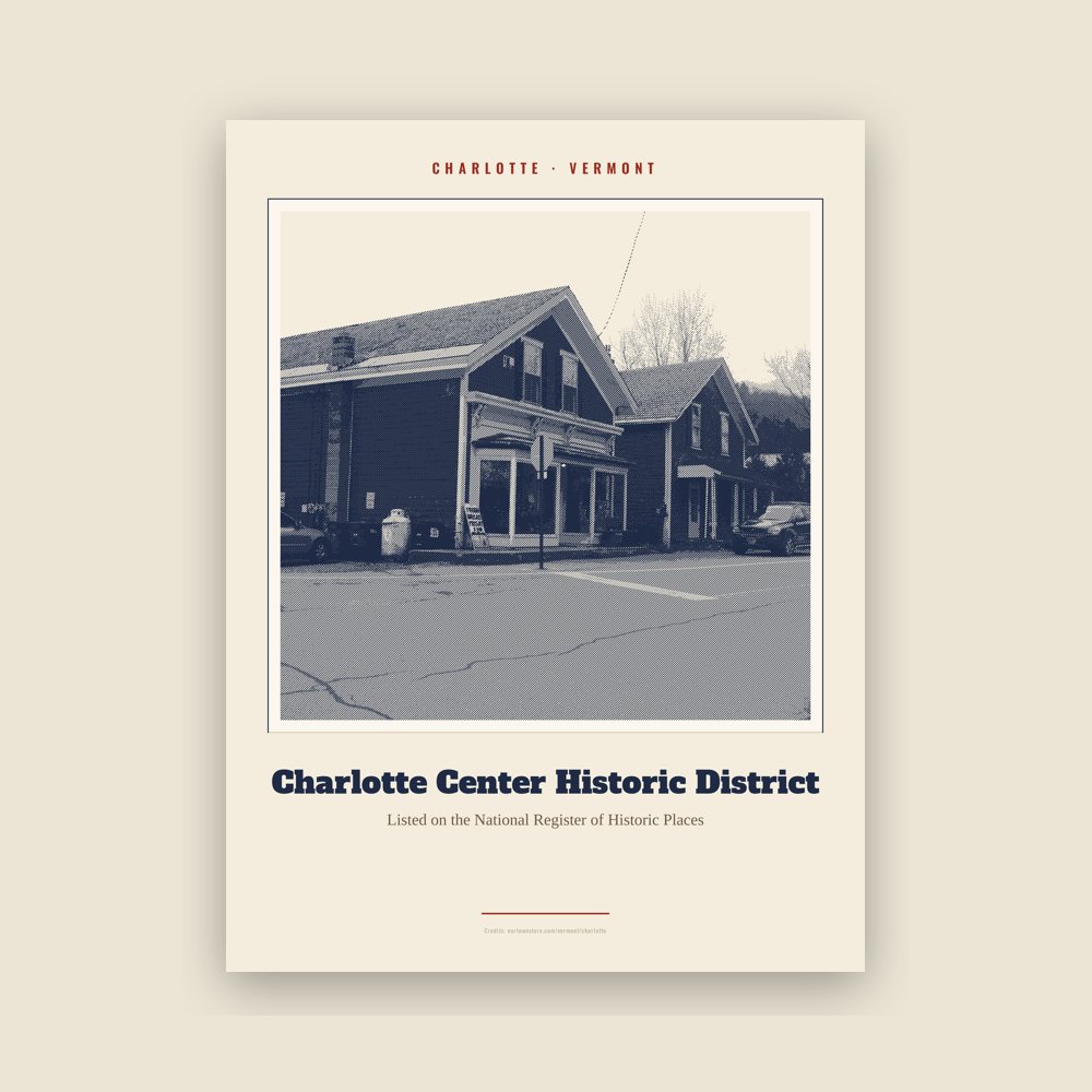 Charlotte Charlotte Center Historic District Landmark Print