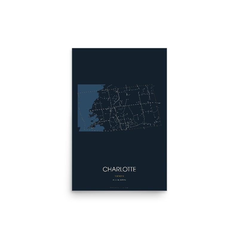 Charlotte Street Map Poster · Midnight