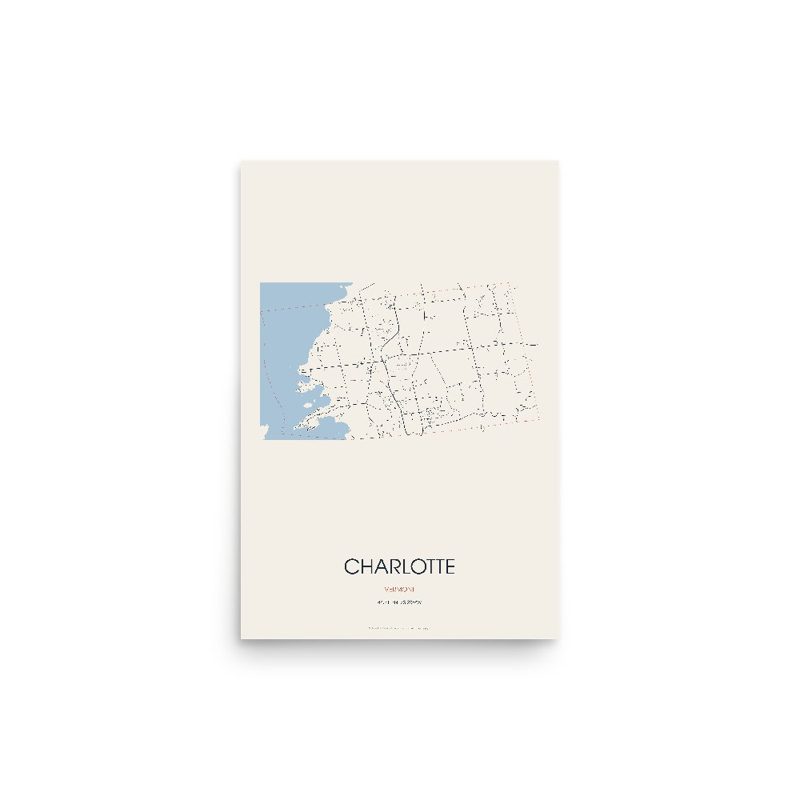 Charlotte Street Map Poster · Linen