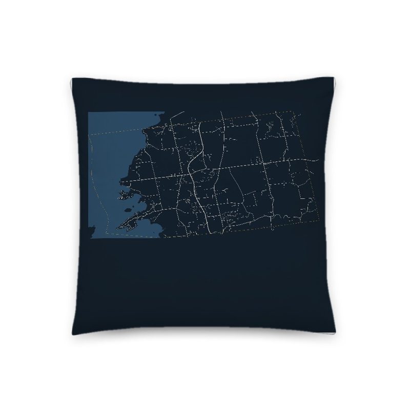 Charlotte Map Throw Pillow