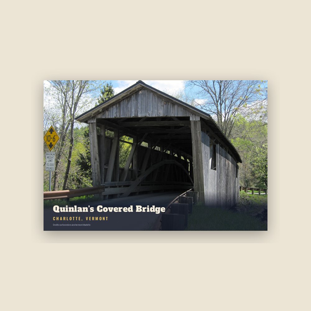 Charlotte Quinlan's Covered Bridge Postcard