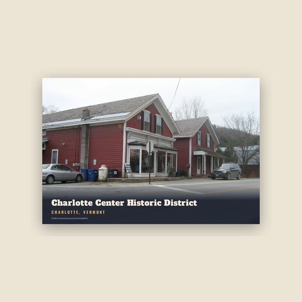 Charlotte Charlotte Center Historic District Postcard