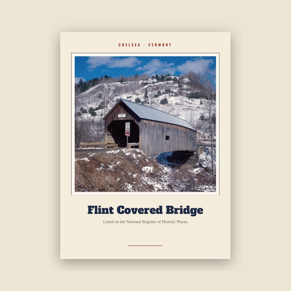 Chelsea Flint Covered Bridge Landmark Print