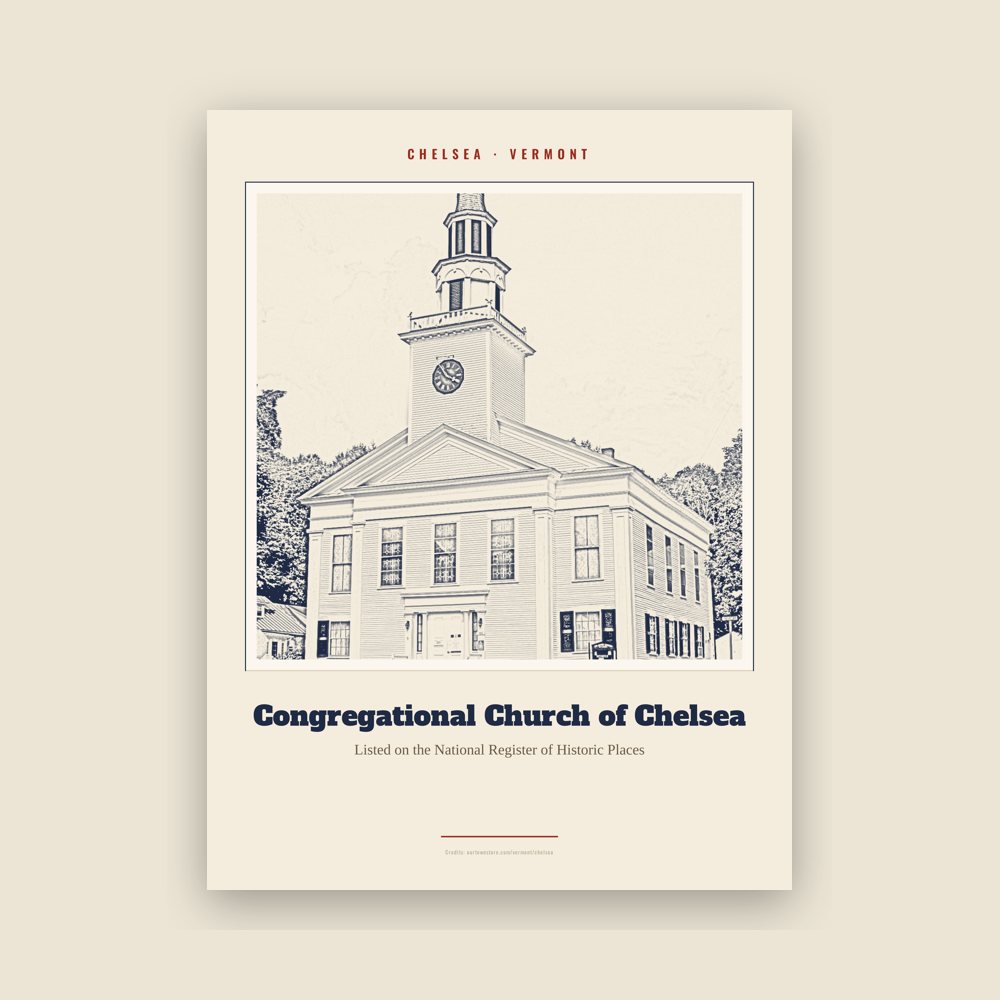 Chelsea Congregational Church of Chelsea Landmark Print