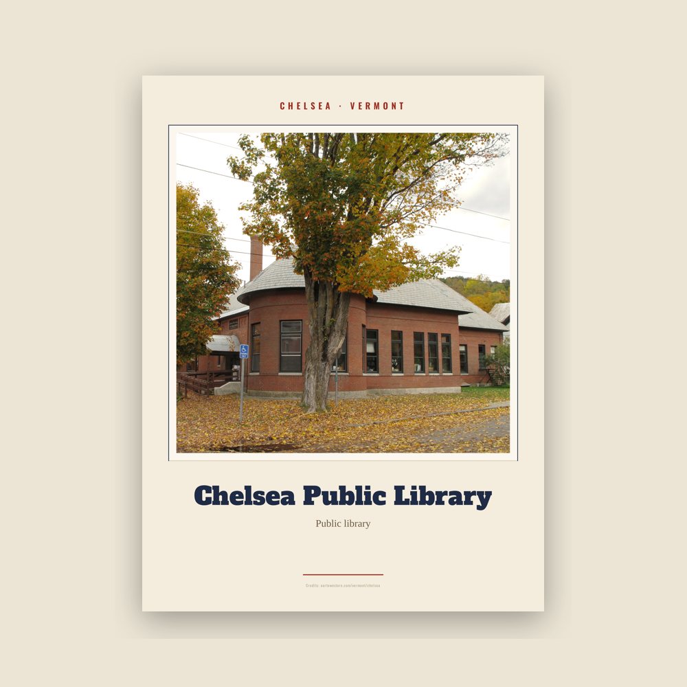 Chelsea Chelsea Public Library Landmark Print