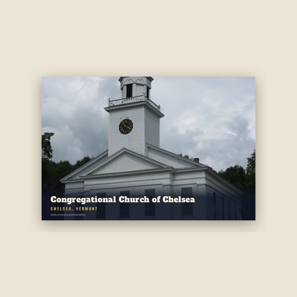 Chelsea Congregational Church of Chelsea Postcard