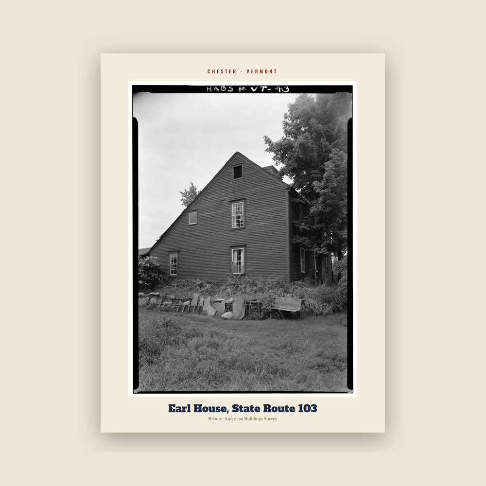 Chester Earl House, State Route 103 Archive Print