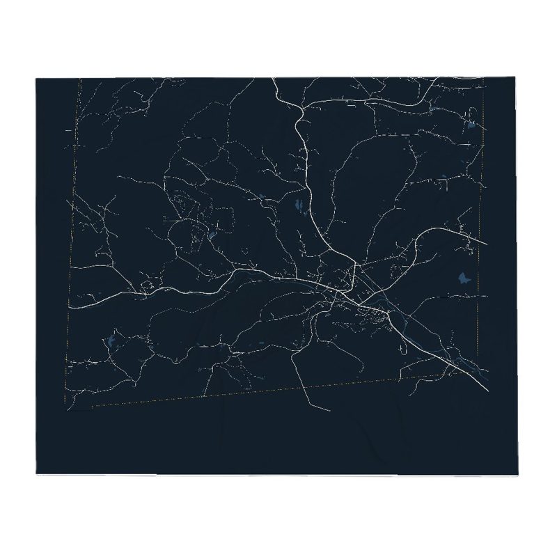Chester Street Map Throw Blanket
