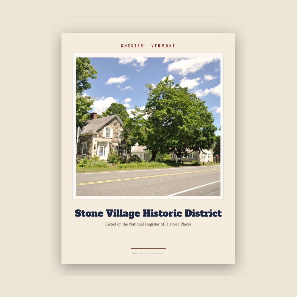 Chester Stone Village Historic District Landmark Print