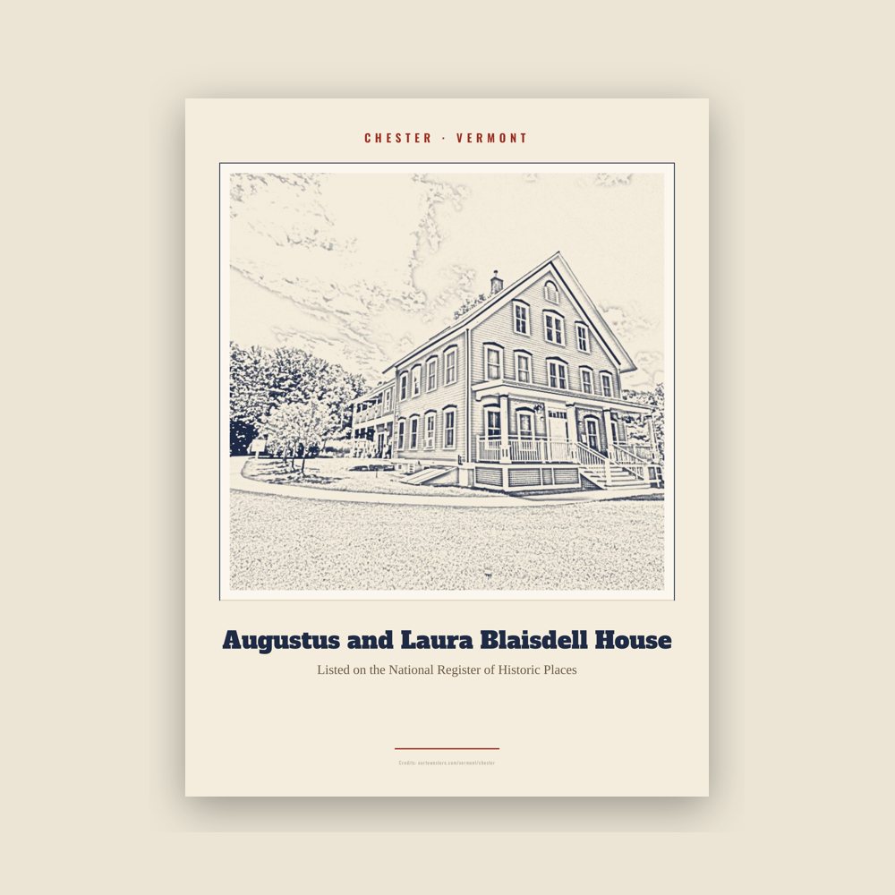 Chester Augustus and Laura Blaisdell House Landmark Print
