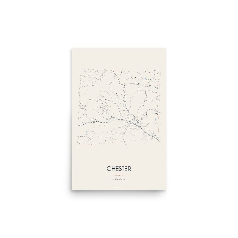 Chester Street Map Poster · Linen