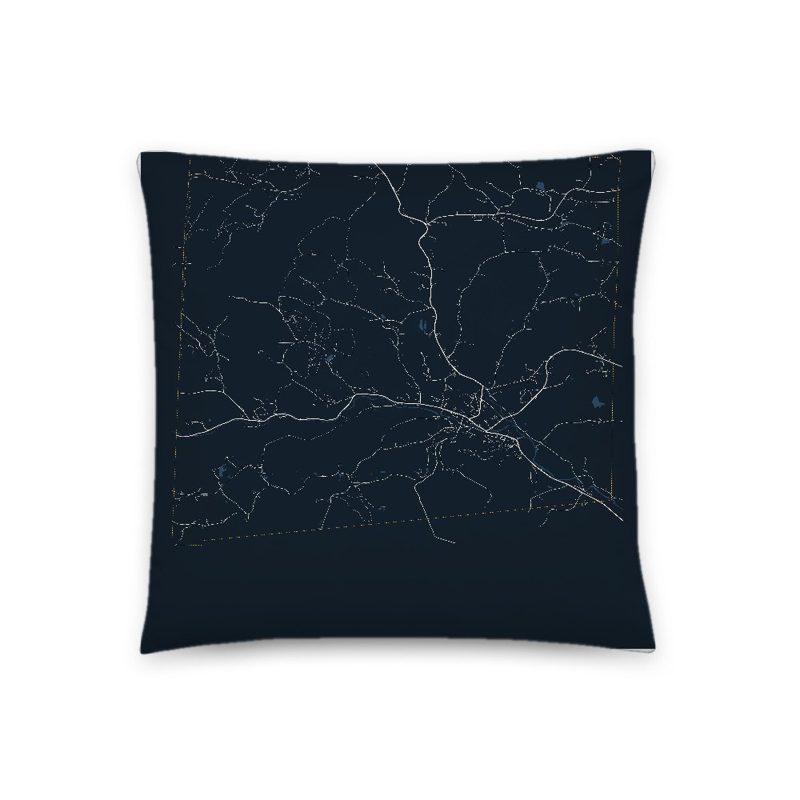 Chester Map Throw Pillow