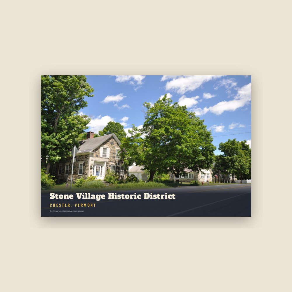 Chester Stone Village Historic District Postcard
