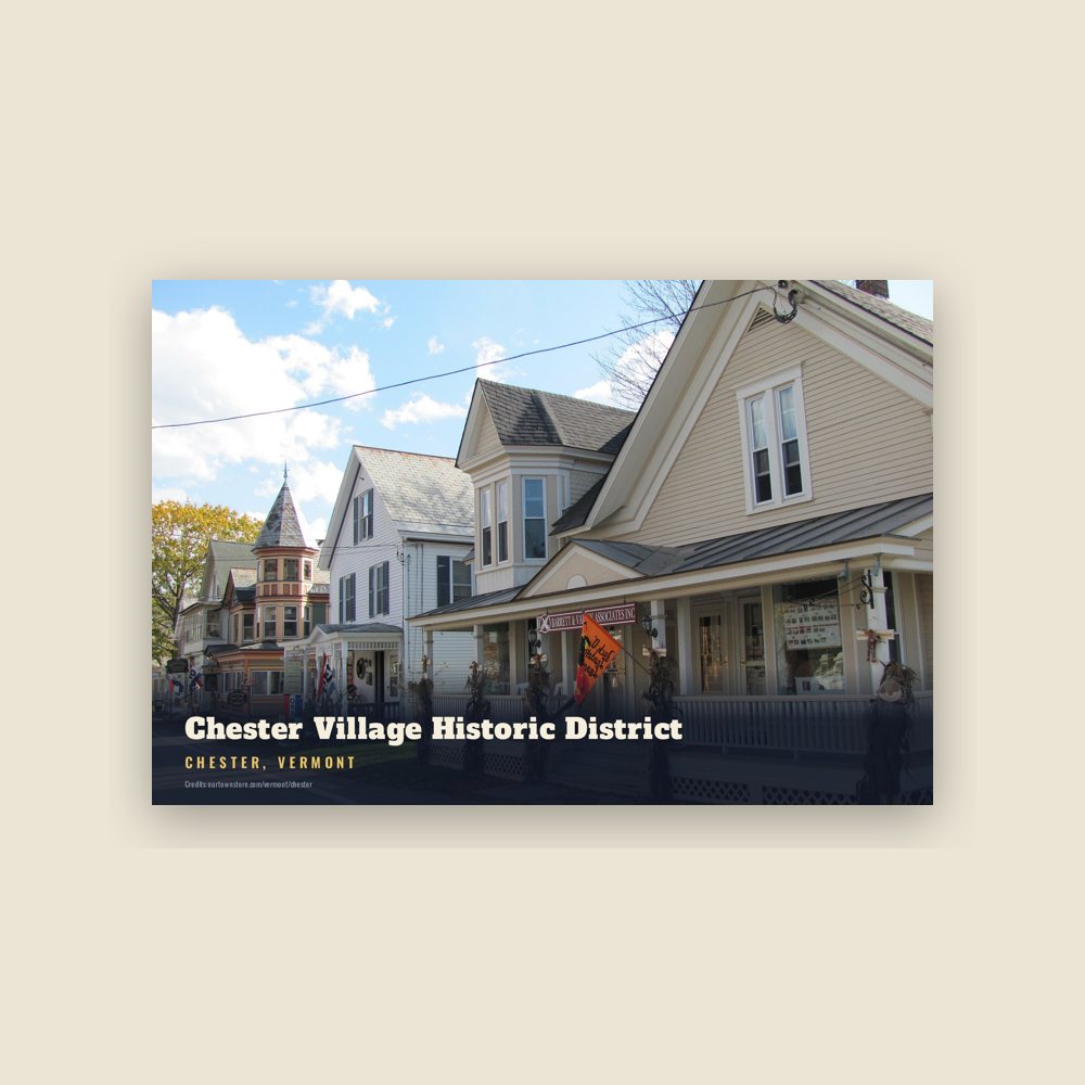 Chester Chester Village Historic District Postcard