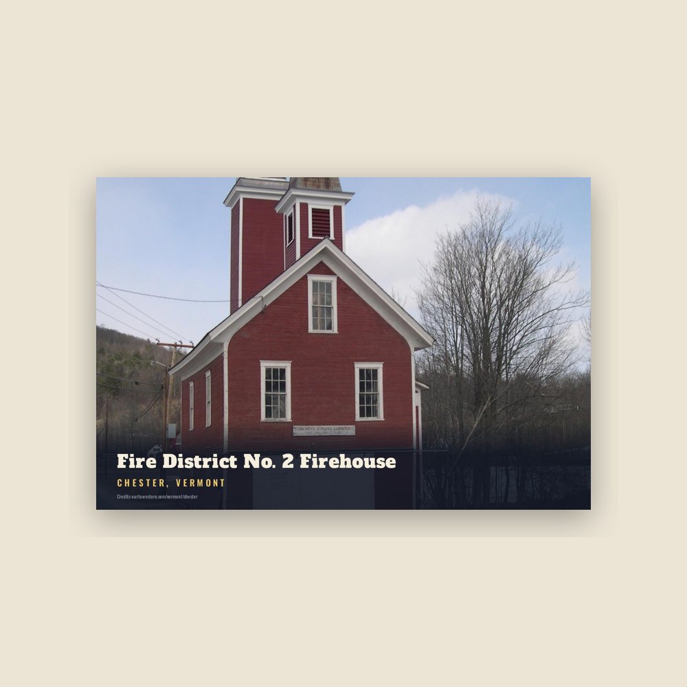 Chester Fire District No. 2 Firehouse Postcard