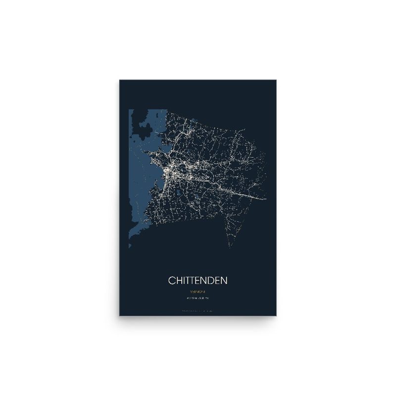 Chittenden Street Map Poster · Midnight