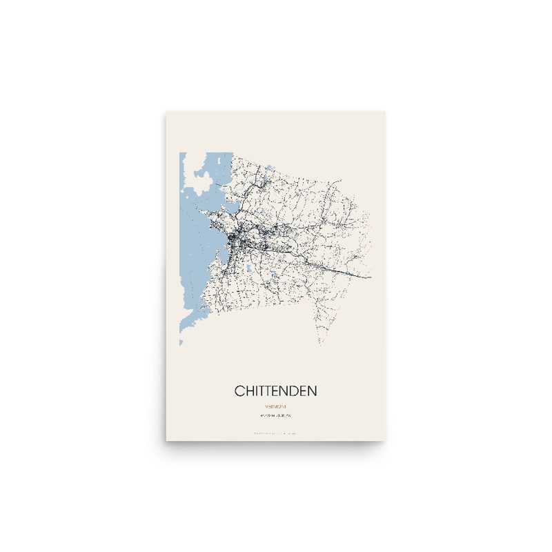 Chittenden Street Map Poster · Linen